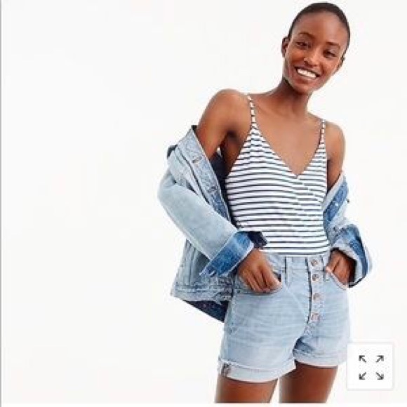 J.Crew Stripe Wrap Bodysuit NWT - Picture 2 of 4